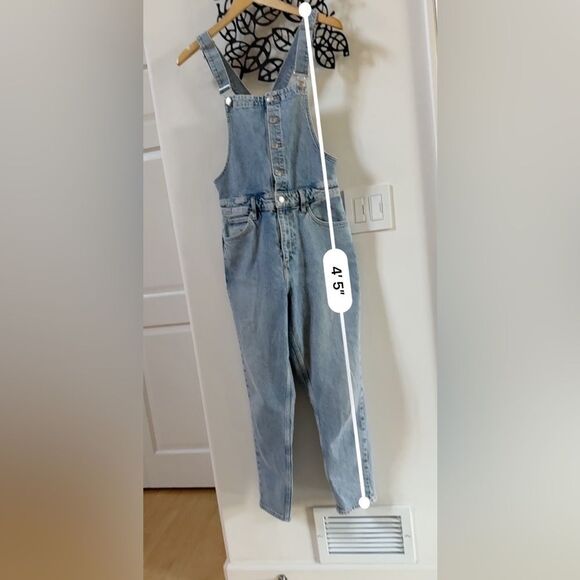 Free People Shelby Overalls in Blue 28 - Picture 5 of 14